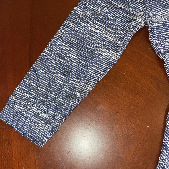 Loft Sweater Dress A-Line Blue White - size small. JJ - Picture 4 of 6